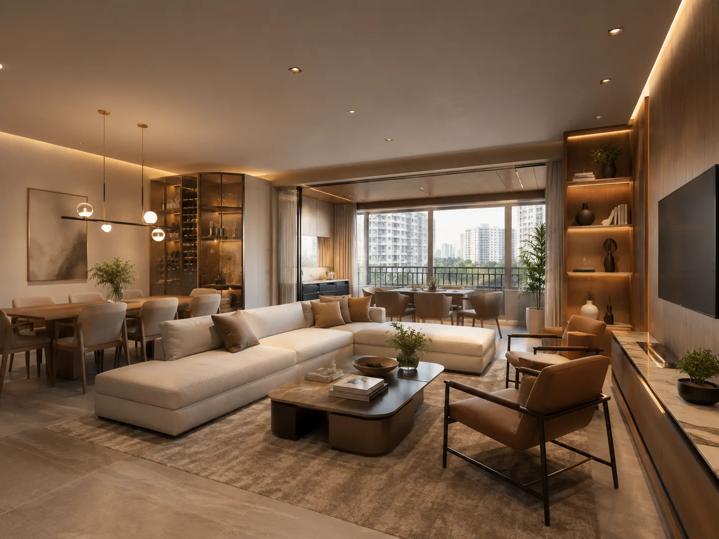 Sala de apartamento reformado em Moema, São Paulo